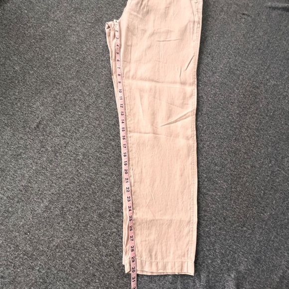 Panama Jack 100% Linen Chino Pants Sz L Khaki Lightweight Straight Leg Vaca - Picture 5 of 9